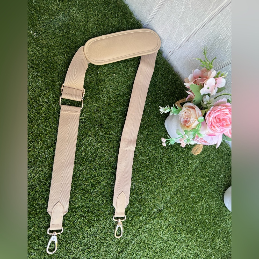 BEISS Beige Adjustable Shoulder Strap